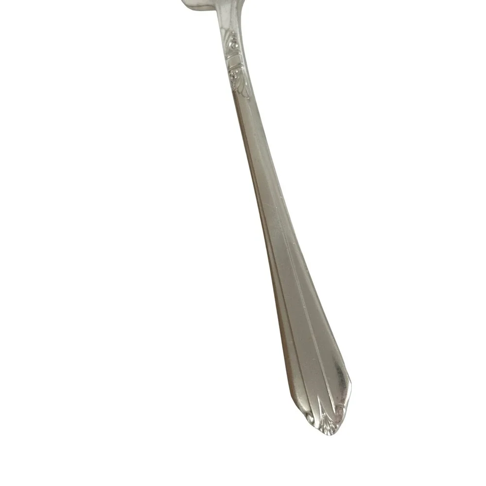 Vintage 1939 Starlight Stratford Plate Cold Meat Serving Fork Silverplate 8 5/8